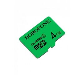  Карта памяти microSDHC BOROFONE, 4GB, зеленый 