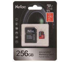  Карта памяти Netac P500 Extreme Pro (NT02P500PRO-256G-R) 256GB MicroSD retail version w/SD adapter 