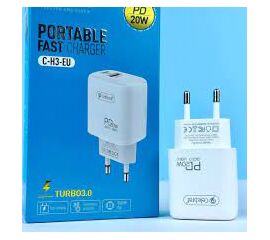  СЗУ Celebrat C-H3-EU Portable Fast Charger, белый 