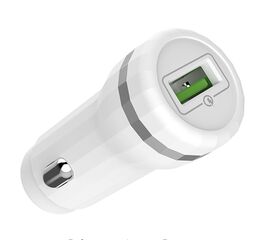  Автомобильное зарядное устройство HOCO Z27A Staunch, 1xUSB, 1.5-3.0A, 18W, белый 