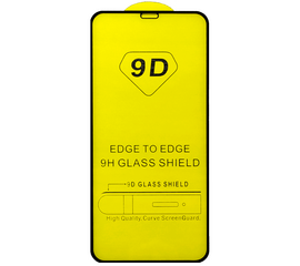  Защитное стекло 9D для iPhone 12 Pro Max 6.7", Full Glue 2.5D, прозрачный+черная рамка 