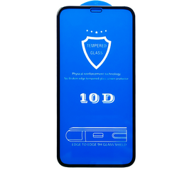 Защитное стекло 10D для iPhone 12 Mini 5.4", Full Glue 3D, прозрачный+черная рамка 