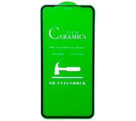  Защитная пленка Ceramics для iPhone 7/8/SE, гибкое глянцевое, прозрачный+белая рамка 