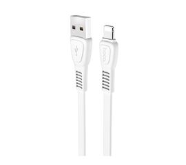  Дата-кабель USB 2.4A для Lightning 8-pin Hoco X40 Noah TPE 1м (White) 