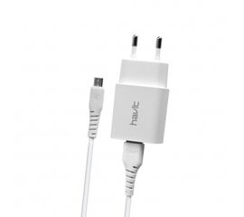  СЗУ 2хUSB HAVIT HV-ST900 2.1 A с  Micro USB кабелем 1.0 m. белый 
