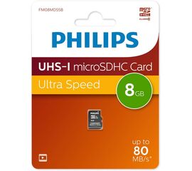  Карта памяти PHILIPS FM08MD55B/97 8GB High Speed microSDHC Class 10 80MB/s 
