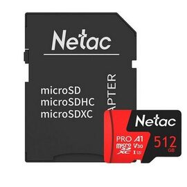  Карта памяти Netac P500 Extreme Pro (NT02P500PRO-512G-R) 512GB MicroSD retail version w/SD adapter 