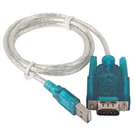  Кабель-адаптер Orient USS-102, USB Am to RS232 DB9M (chipset CH340), 1.2м, крепеж разъема - винты 