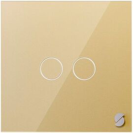  Умный выключатель Sibling Powerlight WS2G 2 клавиши с нулем золотой 