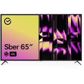  65" Телевизор Sber SDX 65U4014B черный 3840x2160, 4K Ultra HD, 60 Гц, Wi-Fi, Smart TV, Салют ТВ 