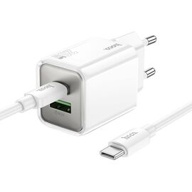  Зарядка HOCO N46 Glorious PD20W+QC3.0 charger set (type-c to type-c)(EU) - White 