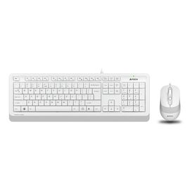  Клавиатура + мышь A4Tech Fstyler F1010 клав:белый/серый мышь:белый/серый USB Multimedia 