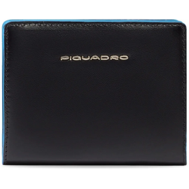  Кошелек женский Piquadro Blue Square PD6660B2R/N кожа натуральная, черный 