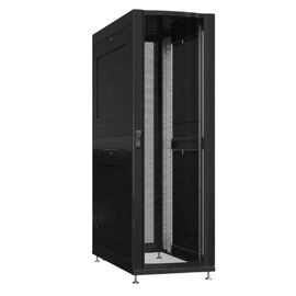  Шкаф серверный Powercom PSR4286-10201-BL напольный 42U 600x800мм пер.дв.перфор. задн.дв.перфор.2-хст. 800кг черный 100кг 2000мм IP20 сталь 