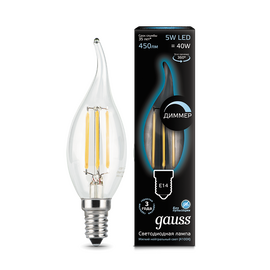 Лампочка Gauss 104801205 Filament Свеча 