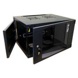  Шкаф коммутационный Lanmaster TWT-CBWNG-6U-6X6-BK черный 6U 550x600мм пер.дв.стекл 60кг 