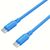  Кабель Breaking Silicone, USB-C - USB-C, 2.4A, 1м (Синий) 