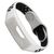  Ремешок силиконовый двухцветный для фитнес-трекера Honor Band 5, черный с белым 