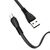  Кабель USB - микро USB HOCO X40 Noah, 1.0м, плоский, 2.4A, силикон, цвет: чёрный (1/33/330) 