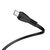  Кабель USB - микро USB HOCO X40 Noah, 1.0м, плоский, 2.4A, силикон, цвет: чёрный (1/33/330) 