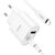  Адаптер Сетевой с кабелем Hoco C95A Lineal 1USB/1TYPE-C/5V/3A PD+QC3.0 +Type-C-Lightning (wh(207586) 