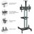  32-65" Мобильная стойка ONKRON TS1551 BLACK  от 200х200 до 400х600 наклон 0º поворот 0º макс нагр 45,5кг Высота 1200-1500мм, 