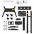  32-65" Мобильная стойка ONKRON TS1551 BLACK  от 200х200 до 400х600 наклон 0º поворот 0º макс нагр 45,5кг Высота 1200-1500мм, 