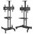  32-65" Мобильная стойка ONKRON TS1551 BLACK  от 200х200 до 400х600 наклон 0º поворот 0º макс нагр 45,5кг Высота 1200-1500мм, 