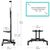  32-65" Мобильная стойка ONKRON TS1551 BLACK  от 200х200 до 400х600 наклон 0º поворот 0º макс нагр 45,5кг Высота 1200-1500мм, 