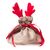  Подарочная упаковка - новогодний мешок с рожками New Year (13x15cm) (beige/red) (211713) 
