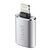  Адаптер PERO AD02 OTG LIGHTNING TO USB 3.0, серебристый 