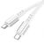  Кабель USB-C HOCO X85 Strength Type-C - Type-C, 60W, 1 м, белый 