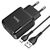  Сетевое зарядное устройство HOCO N7 Speedy 2xUSB с Кабелем USB - Micro, 2.1A, 10W, черный 