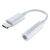  Адаптер PERO AD13 LIGHTNING TO MINI JACK 3.5, белый 