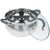  Кастрюля LARA LR02-483 (нерж) серия BELL 22x12,5см, 4,7л, капс. инд дно, силик. ручка, стекл. крышка 