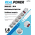  Сетевой фильтр Perfeo "REAL POWER", 1,8м, 5 розеток, 16А, 3500 Вт, тройная защита, серый. 