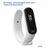  Ремешок силиконовый Great Case Sport для Xiaomi Mi Band 5/6/7, 250мм, на кнопке, белый (14) 