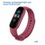  Ремешок силиконовый Great Case Sport для Xiaomi Mi Band 5/6/7, 250мм, на кнопке, бордовый (16) 