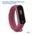  Ремешок силиконовый Great Case Sport для Xiaomi Mi Band 5/6/7, 250мм, на кнопке, бордовый (16) 