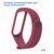  Ремешок силиконовый Great Case Sport для Xiaomi Mi Band 5/6/7, 250мм, на кнопке, бордовый (16) 
