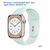  Ремешок силиконовый Great Case Sport для Apple Watch 38/40/41 мм, 225мм, на кнопке, светло-бирюзовый (17) 