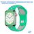  Ремешок силиконовый перфорированный Great Case Sport NK для Apple Watch 38/40/41 мм, 225мм, на кнопке, зеленый+серый (27) 