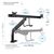 Кронштейн для мониторов Kromax Office-20 черный 17"-35" макс.10кг настольный поворот и наклон 