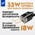  Сетевое зарядное устройство CityPump 33W 1хUSB-C 1xUSB-A LCD GaN, ЧЕРНЫЙ 
