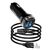  Адаптер Автомобильный с кабелем Hoco Z40 Superior 2USB/5V/2.4A +lightning (black) (202566) 