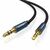  Кабель UGREEN AV112 10685 3.5mm Male to 3.5mm Male Cable Gold Plated Metal Case with Braid 1m Blue 