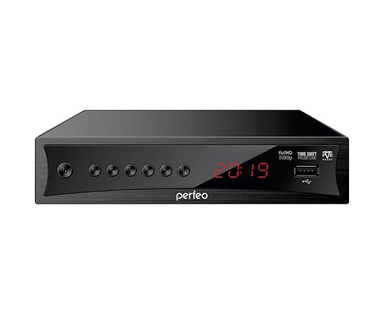  Ресивер DVB-T2 Perfeo "CONSUL" PF_A4413 черный DVB-T, DVB-T2, IPTV  через Wi-Fi адаптер (адаптер в комплект не входит) 