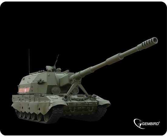  Коврик Gembird MP-GAME3 Black, рисунок: танк-3, материал: ткань + вспененная резина, 250*200*3мм 