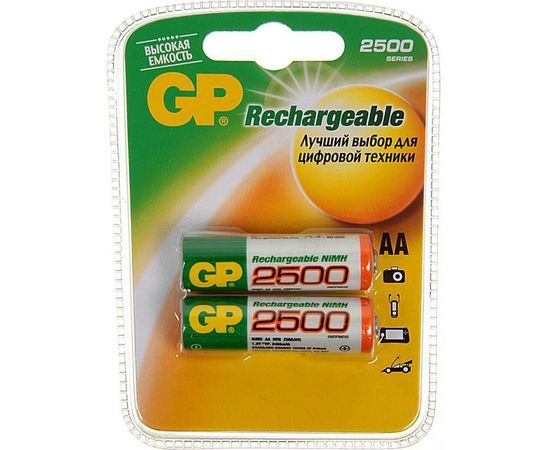  Аккумулятор "GP R6 Ni-Mh" (2500 mAh) (2/20) 2шт блистер 