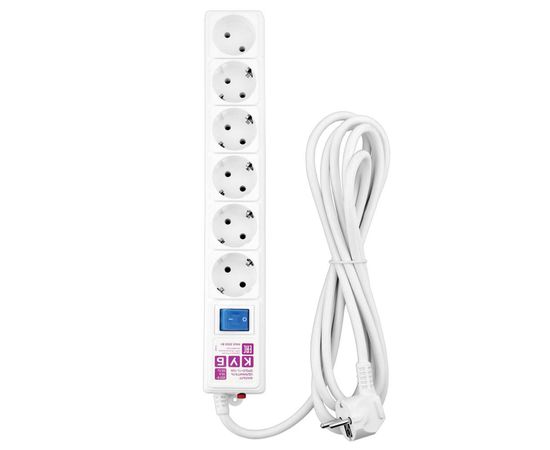  Сетевой фильтр Powercube SPG(5+1)-16B-1,9М-WHITE 1.9м (6 розеток) белый (коробка) 
